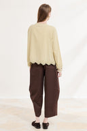 Front-Tie Guipure Voile Shirt