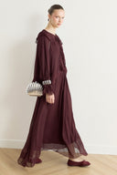 Front Ruffle Chiffon Set