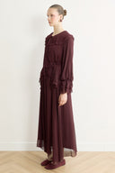 Front Ruffle Chiffon Set