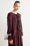 Front Ruffle Chiffon Set