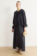 Front Ruffle Chiffon Set