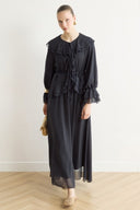 Front Ruffle Chiffon Set