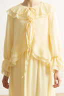 Front Ruffle Chiffon Set