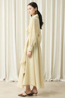 Front Ruffled Voile Dress