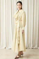 Front Ruffled Voile Dress