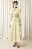 Front Ruffled Voile Dress