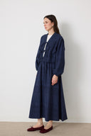 Front-Button Denim Skirt Set