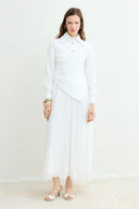 Dress with Cape Detail Front