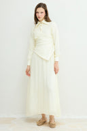 Dress with Cape Detail Front