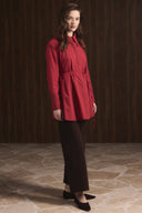 Front Pleated Dacron Shirt