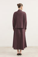 Pleated Front Denim Set