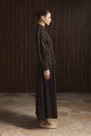 Pleated Front Denim Set