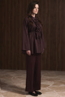 Pleated Front Ruffled Shirt