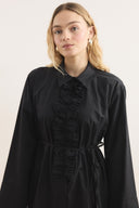 Pleated Front Ruffled Shirt