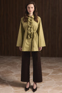 Pleated Front Ruffled Shirt