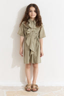 Ruffled Front Voile Dress