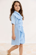 Ruffled Front Voile Dress