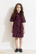 Ruffled Front Voile Dress