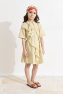 Ruffled Front Voile Dress