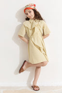 Ruffled Front Voile Dress