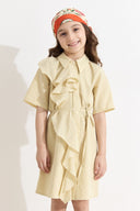Ruffled Front Voile Dress
