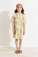 Ruffled Front Voile Dress