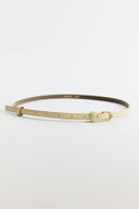 Oval Buckle Leather Belt