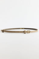 Oval Buckle Leather Belt