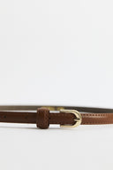 Oval Buckle Leather Belt