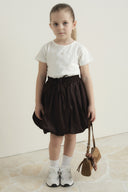 Cotton Compact Satin Balloon Skirt