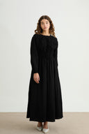 Paria Front-Gathered Piping Detail Dress