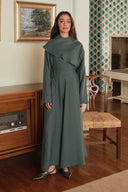 Cape Detailed Skirt Set