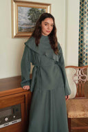 Cape Detailed Skirt Set