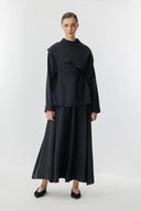 Cape Detail Skirt Set