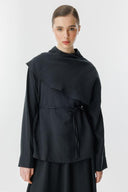 Cape Detail Skirt Set