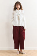 Pleated Balloon Poplin Shirt