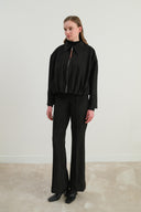Pleated Suede Jacket