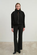 Pleated Suede Jacket