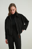 Pleated Suede Jacket
