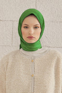 Pleated Scarf - apple green