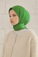 Pleated Scarf - apple green