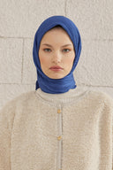 Pleated Scarf - Indigo