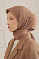 Pleated Scarf - Brown