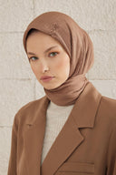 Pleated Scarf - Brown
