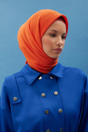 Pleated Scarf - Orange