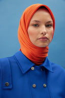 Pleated Scarf - Orange