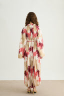 Pleated Patterned Dress