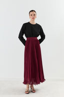Pleated Chiffon Skirt