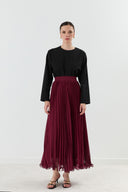 Pleated Chiffon Skirt