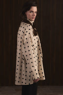 Polka Dot Tie-Neck Blouse